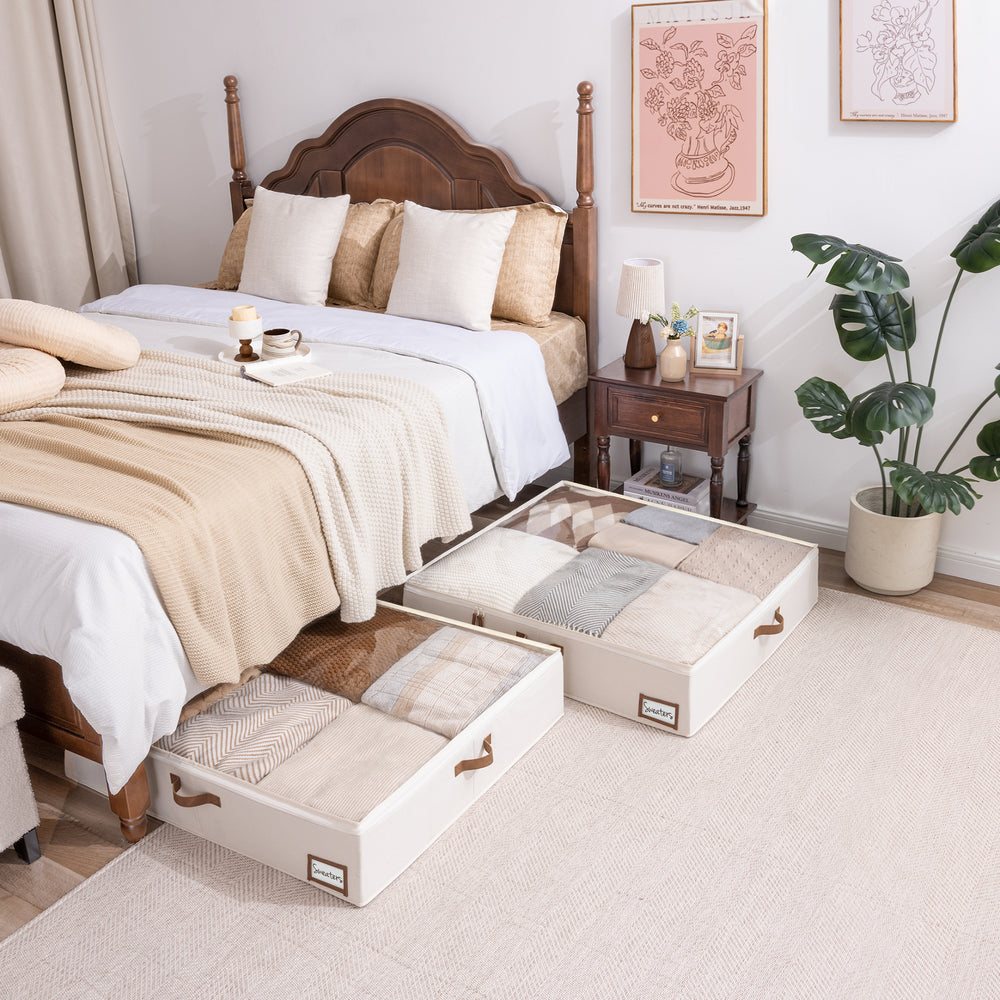 Under Bed Storage Containers with Lid, Jumbo, 2 Pack