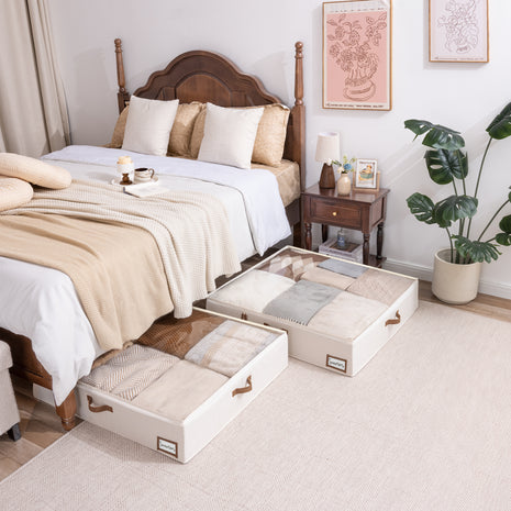 Under Bed Storage Containers with Lid, Solid Color, 2 Pack