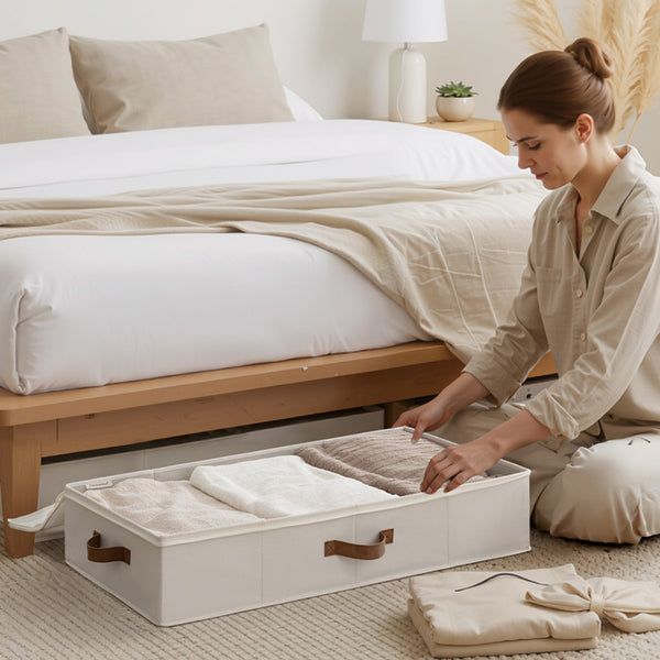 Under Bed Storage Bins with Label Holder, 2-Pack