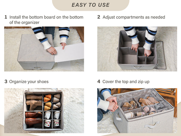 Shoe Organizer for Closet, Fits up to 16 Pairs, 1 Pack