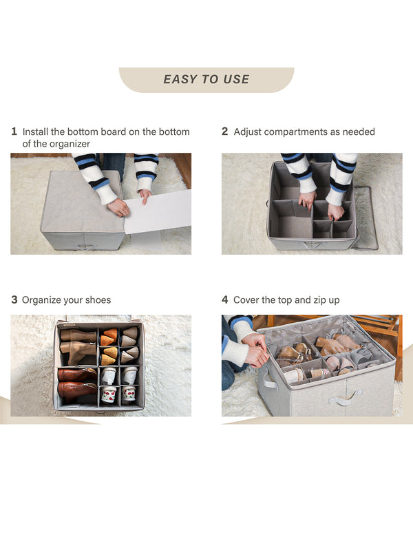 Shoe Organizer for Closet, Fits up to 16 Pairs, 1 Pack