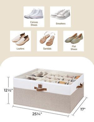 Shoe Organizer for Closet, Fits up to 16 Pairs, 1 Pack