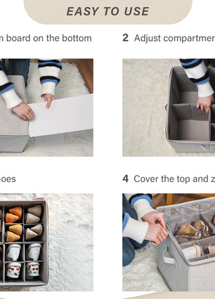 Shoe Organizer for Closet, Fits up to 16 Pairs, 1 Pack