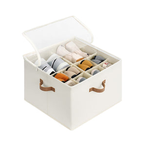 Shoe Organizer for Closet with Adjustable Dividers, Fits up to 16 Pairs