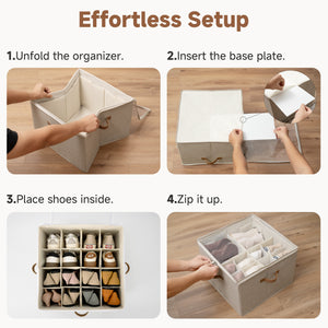 Shoe Organizer for Closet, Fits up to 16 Pairs, 1 Pack