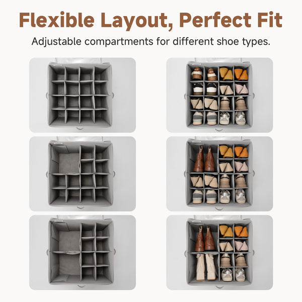 Shoe Organizer for Closet, Fits up to 16 Pairs, 1 Pack