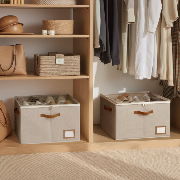 Shoe Organizer for Closet, Fits up to 16 Pairs, 2 Pack