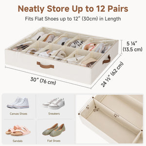 Under Bed Shoe Storage Organizer, Set of 2