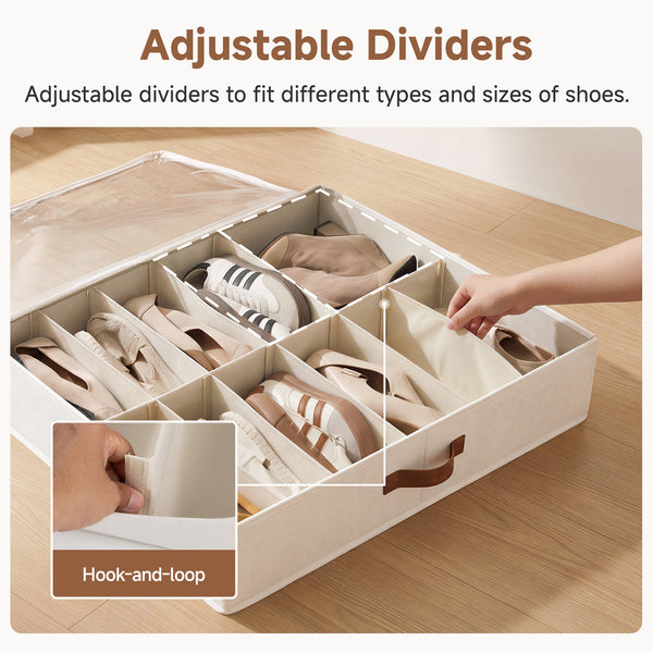 Under Bed Shoe Storage Organizer, Set of 2