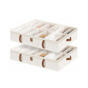 Under Bed Shoe Organizer for Closet, 2-Pack