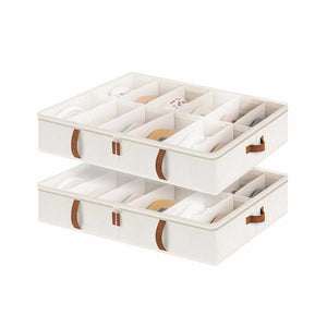 Under Bed Shoe Organizer for Closet, 2-Pack