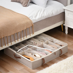 Under Bed Shoe Organizer for Closet, 2-Pack