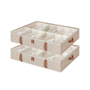 Under Bed Shoe Organizer for Closet, 2-Pack