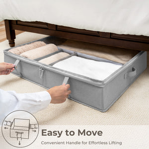 Under Bed Shoe Organizer for Closet, 2-Pack