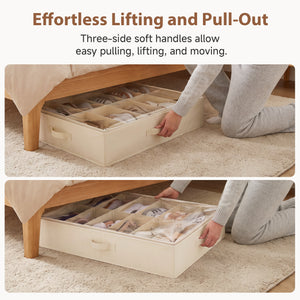 Soft-Touch Under Bed Shoe Organizer, Set of 2