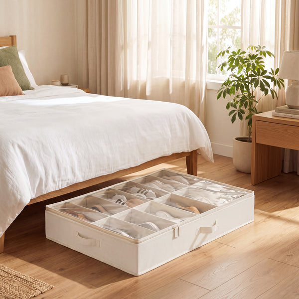 Soft-Touch Under Bed Shoe Organizer, Set of 2