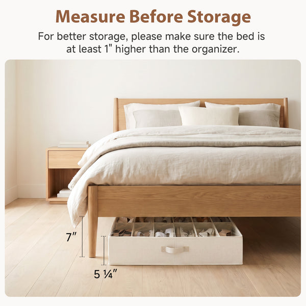 Soft-Touch Under Bed Shoe Organizer, Set of 2
