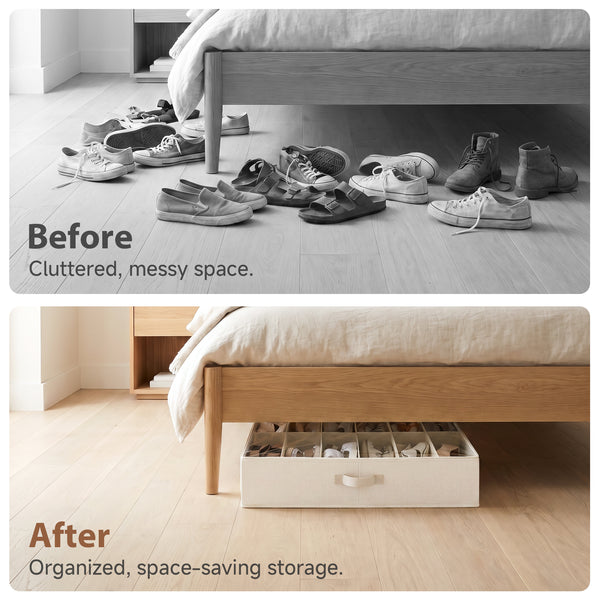 Soft-Touch Under Bed Shoe Organizer, Set of 2