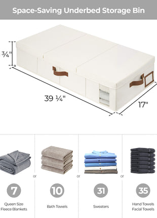 Under Bed Storage Bins with Lids, 2 Pack