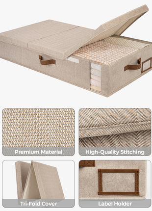 Under Bed Storage Bins with Lids, 2 Pack