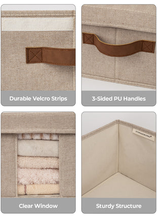Under Bed Storage Bins with Lids, 2 Pack