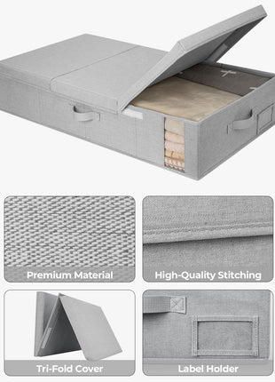 Under Bed Storage Bins with Lids, 2 Pack