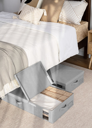 Under Bed Storage Bins with Lids, 2 Pack