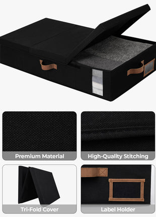 Under Bed Storage Bins with Lids, 2 Pack