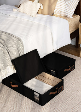 Under Bed Storage Bins with Lids, 2 Pack