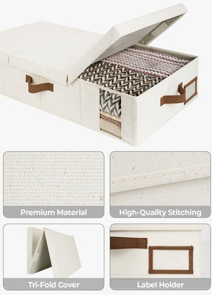 Under Bed Storage Bins with Lids, 2 Pack