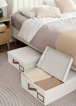 Under Bed Storage Bins with Lids, 2 Pack