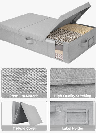 Under Bed Storage Bins with Lids, 2 Pack
