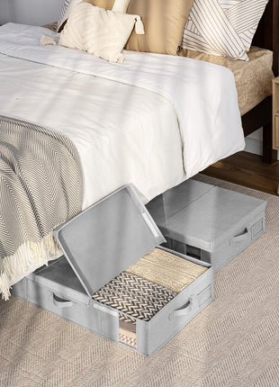 Under Bed Storage Bins with Lids, 2 Pack