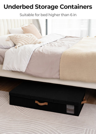 Under Bed Storage Bins with Lids, 2 Pack