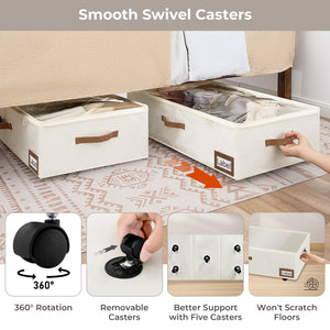 Under Bed Storage with Removable Wheels