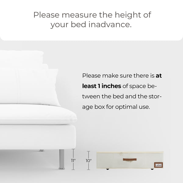 Under Bed Storage with Removable Wheels