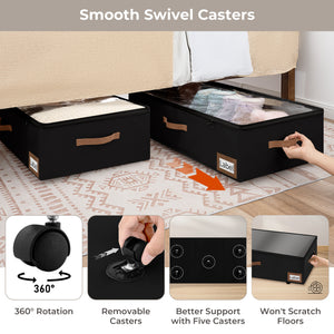 Under Bed Storage with Removable Wheels