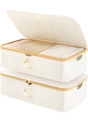 Underbed Storage Box with Bamboo Frame
