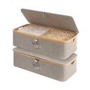 Underbed Storage Box with Bamboo Frame