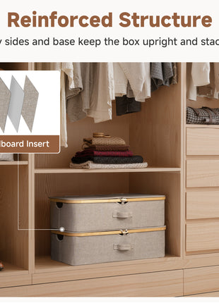 Underbed Storage Box with Bamboo Frame