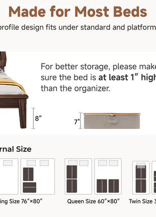 Underbed Storage Box with Bamboo Frame