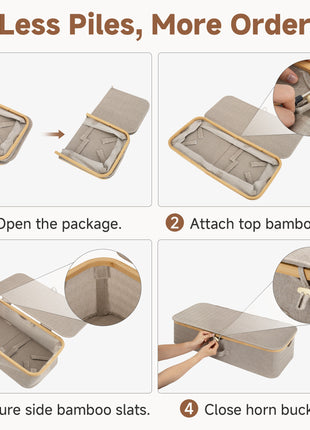 Underbed Storage Box with Bamboo Frame
