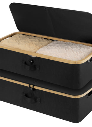 Underbed Storage Box with Bamboo Frame