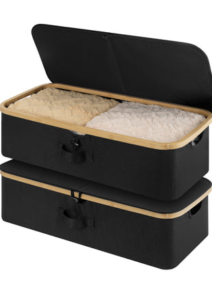 Underbed Storage Box with Bamboo Frame