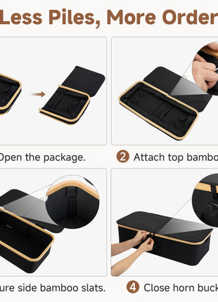 Underbed Storage Box with Bamboo Frame