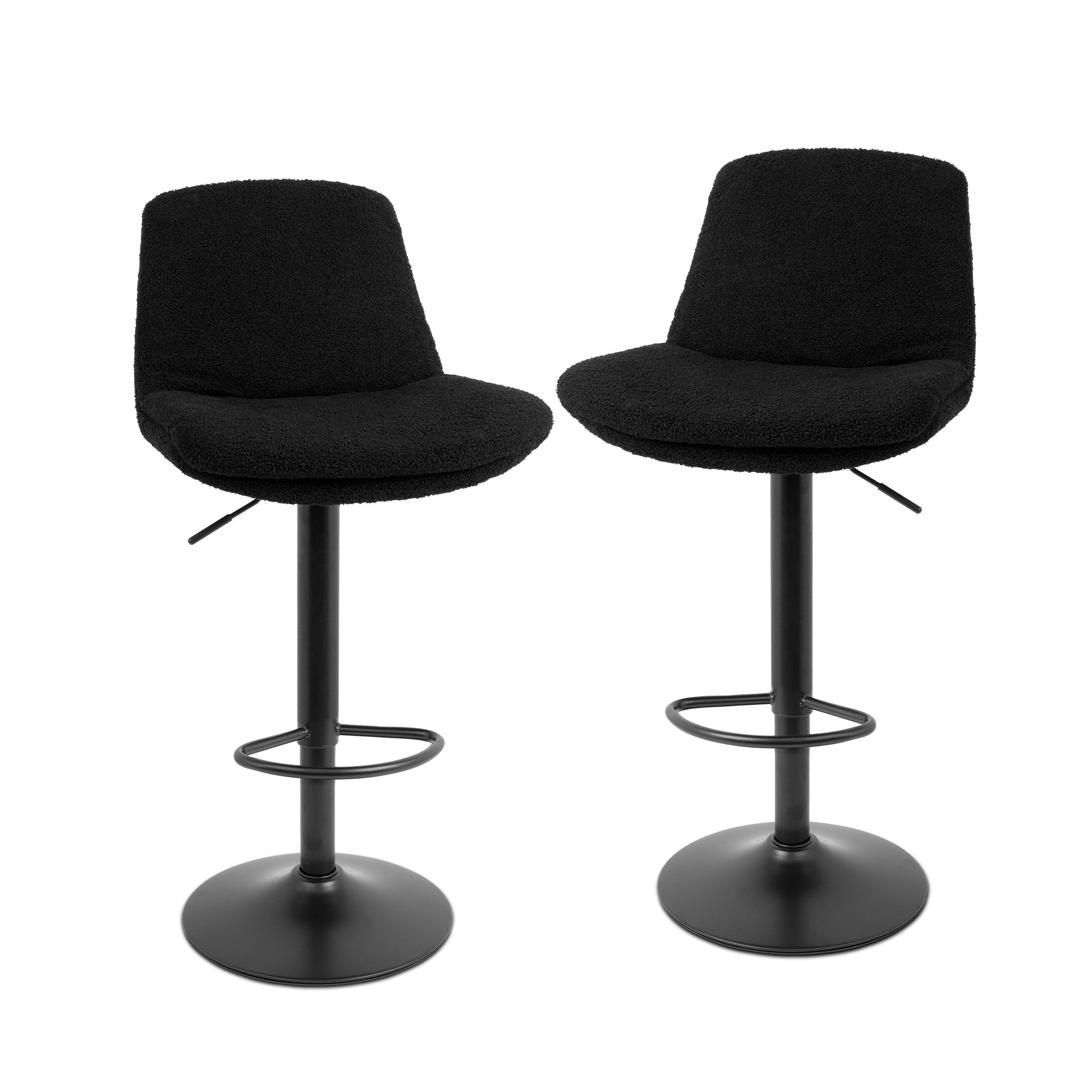 Adjustable Height Counter& Bar Stool with Backs(Set of 2)