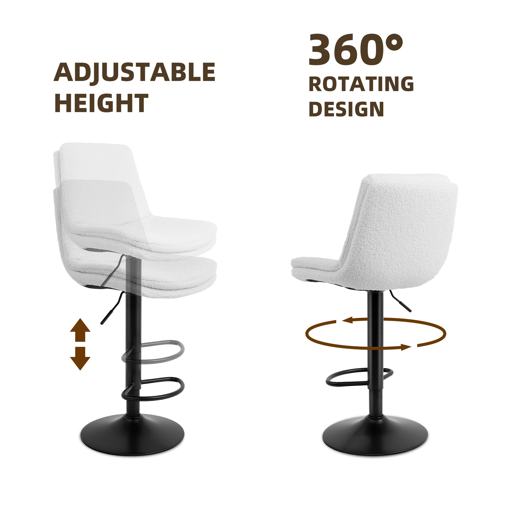 Adjustable Height Counter& Bar Stool (Set of 2)