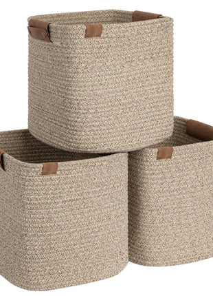 Woven Storage Cubes Organizer, 11 inch, 3 Pack
