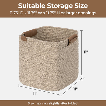 StorageWorks Woven Storage Cubes Organizer, 11 inch, 3 Pack