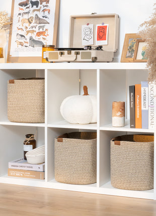 Woven Storage Cubes Organizer, 11 inch, 3 Pack